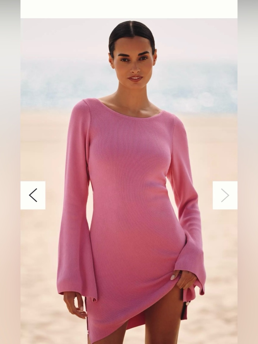 NWT Celandine sold at Anthropologie Shell Long Bell Sleeve Mini Dress